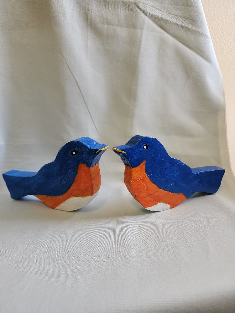 Hand-Painted Wooden Robin