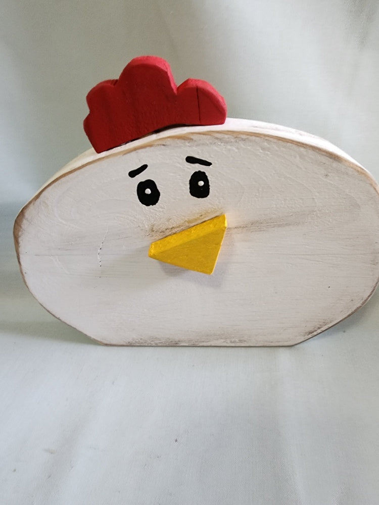 Hand-Crafted Wooden Chickens - Whimsical Farmhouse Decor