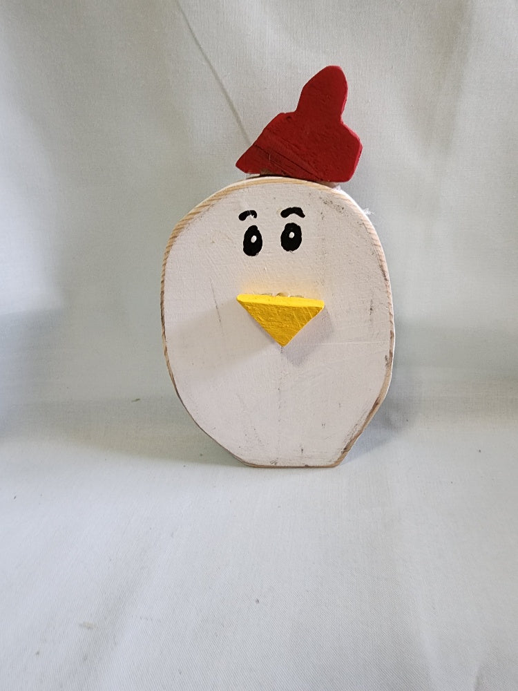 Hand-Crafted Wooden Chickens - Whimsical Farmhouse Decor