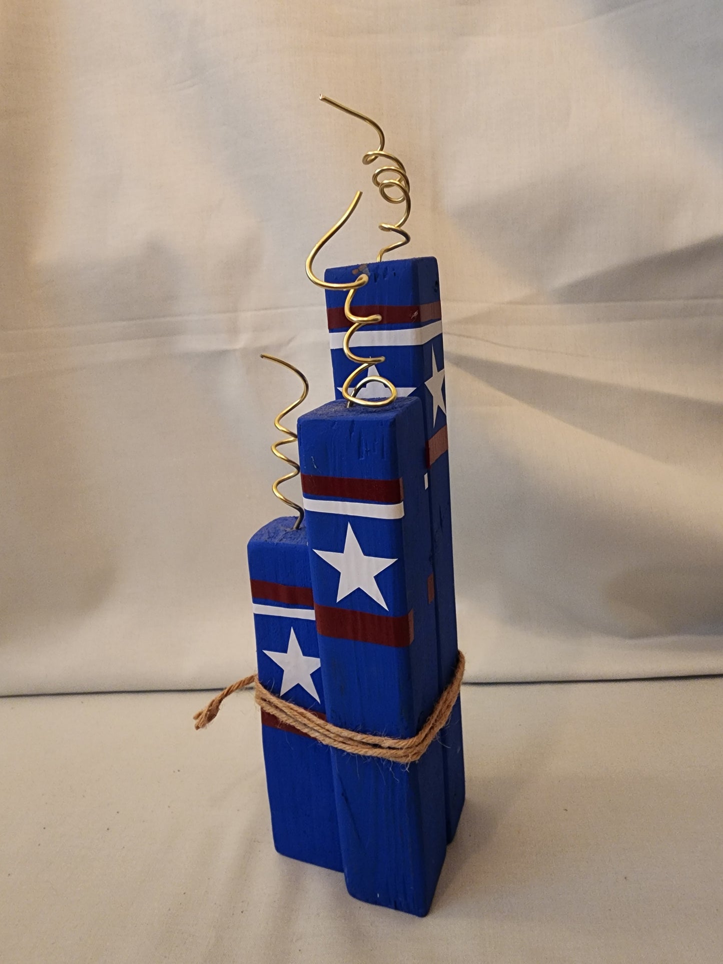 Rustic Patriotic Firecracker Bundle -- Americana Shelf and Table Decor